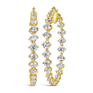 Jennifer XL Inside Out Diamond Crystalline Hoops