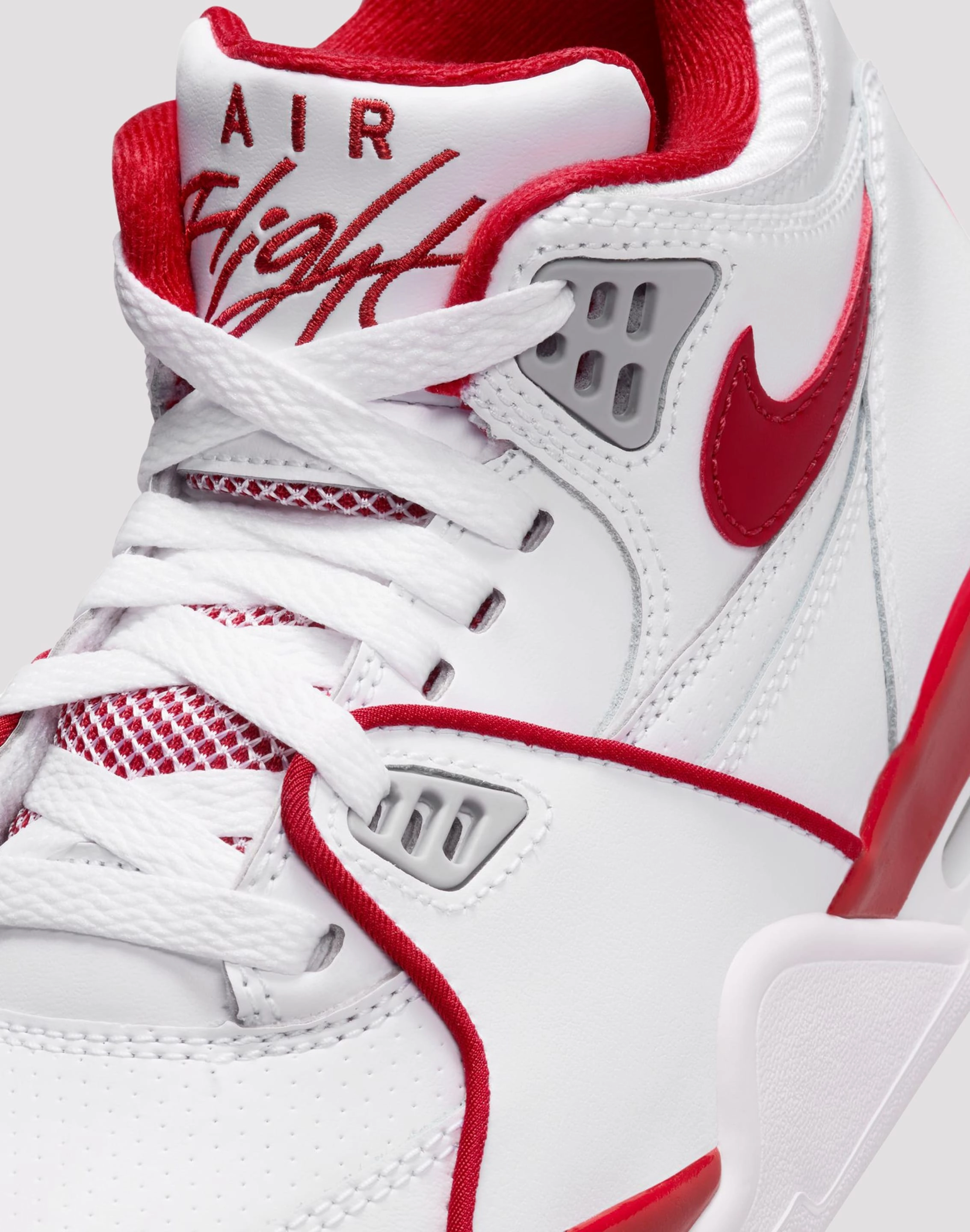 Jordan Air Flight 89 "White/Varsity Red/Wolf Grey" Grade School Boys' Seasonal wear