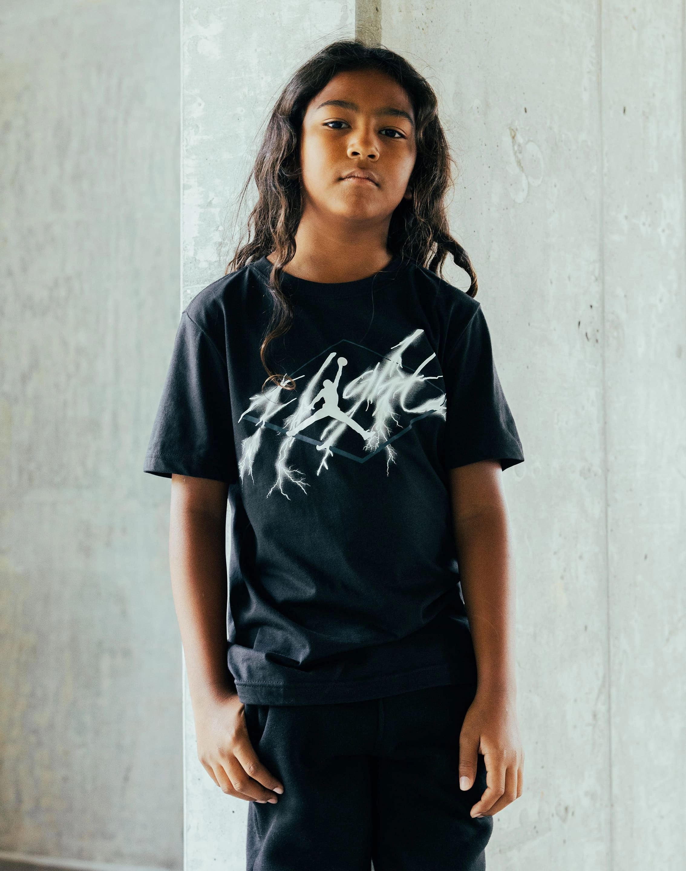 Jordan AJ4 Flight Lightning Tee Grade-School Luxury fashion items Patterned fashion (floral, stripes, etc.)