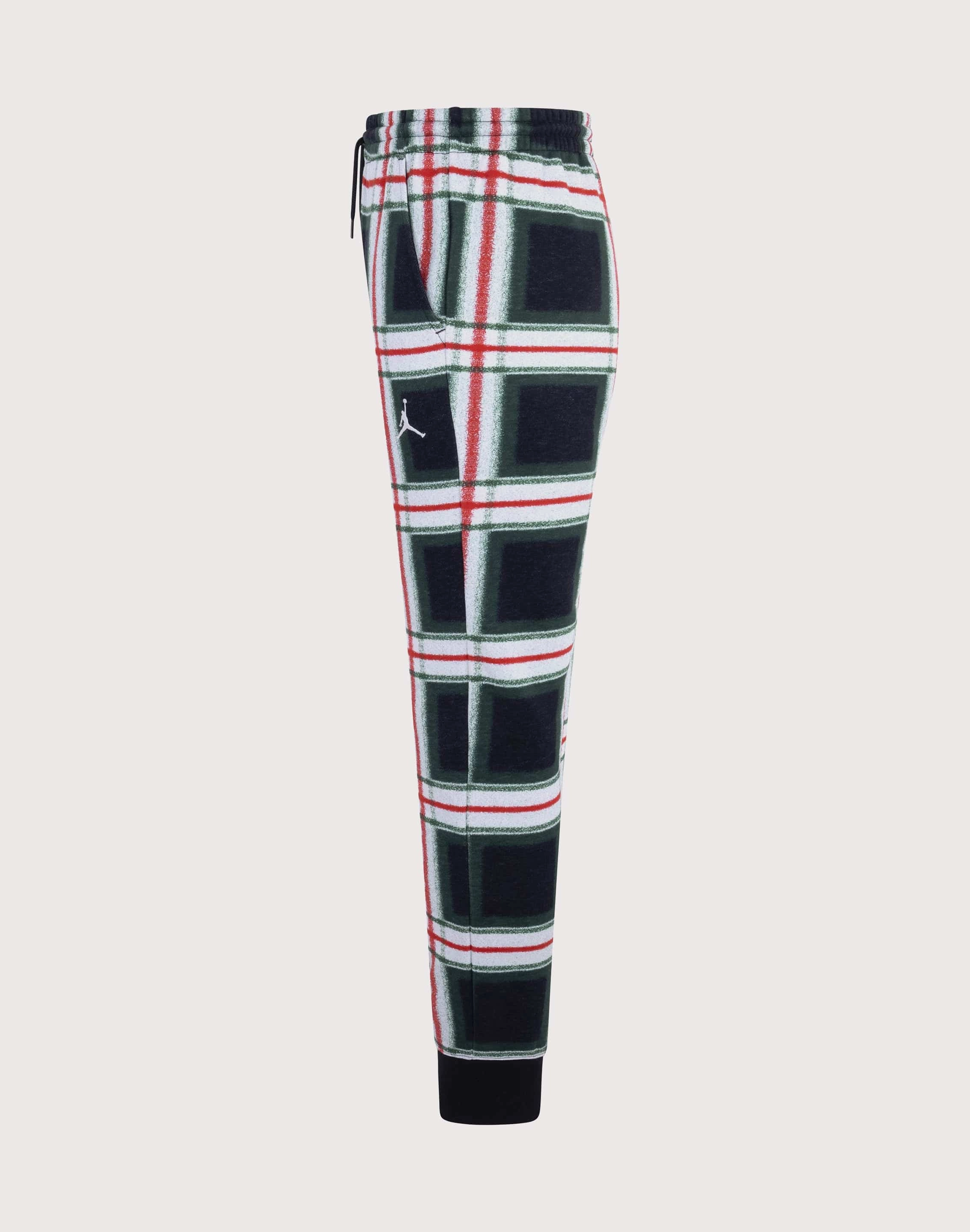 Jordan Big Boys'  Plaid Pants - Black Seasonal wear