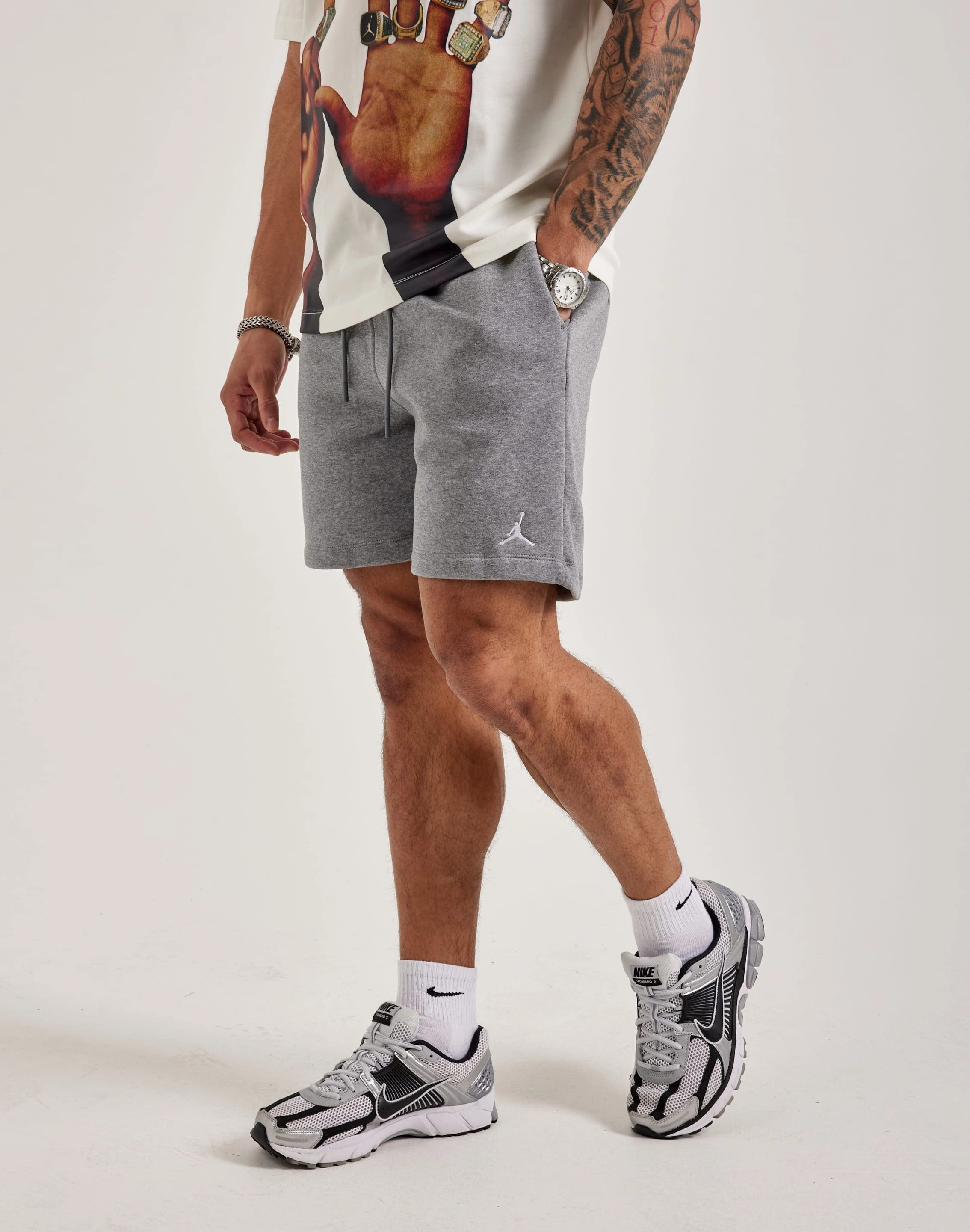 Jordan Brooklyn Fleece Shorts Wool - sourced fashion Fashion for all body types