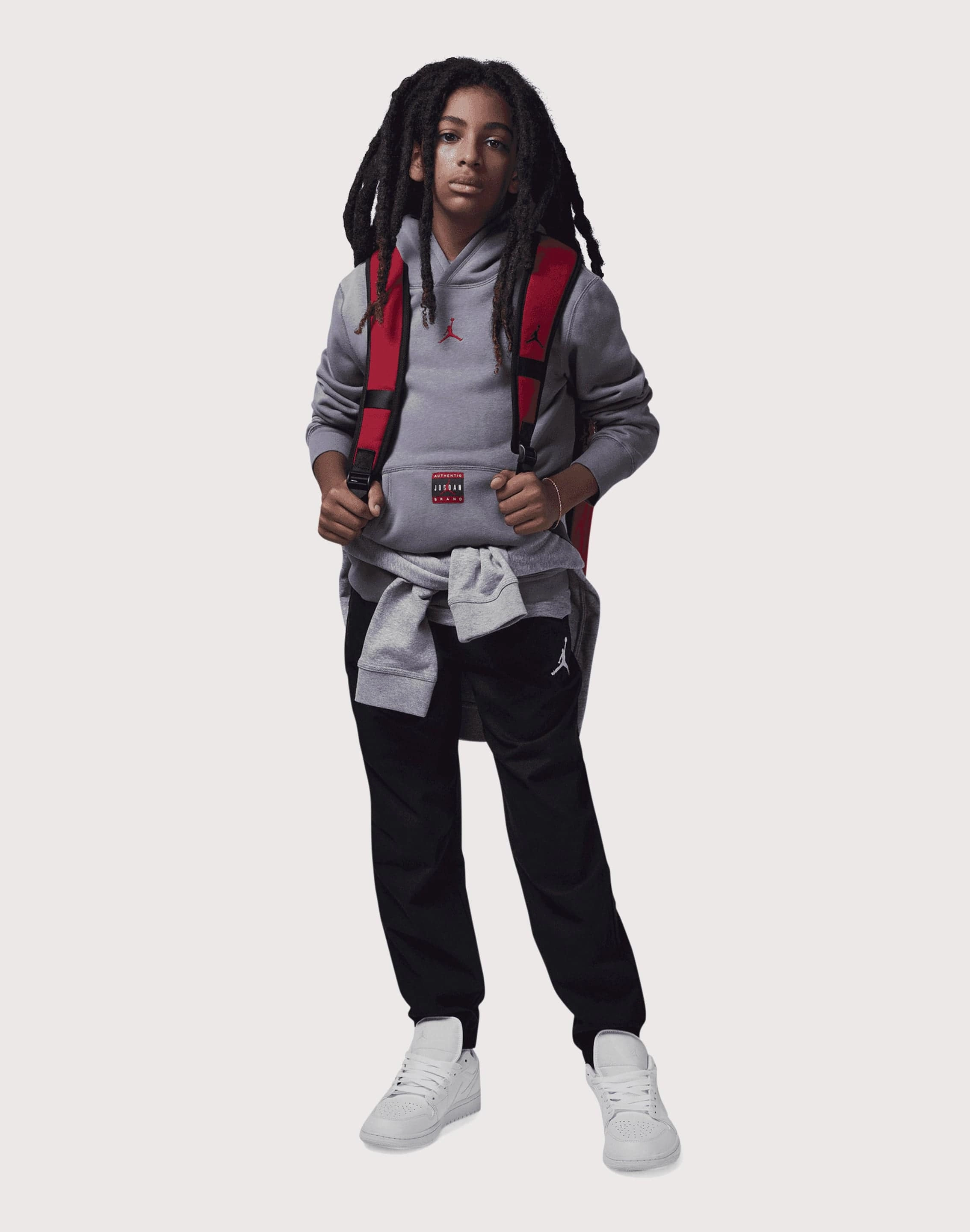 Jordan J Day Flight Big Boys' Pewter Hoodie Fashion customization