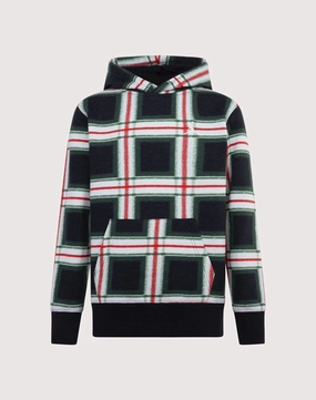 Jordan Plaid Big Boys' Black Hoodie Nylon - included fashion Comfortable apparel