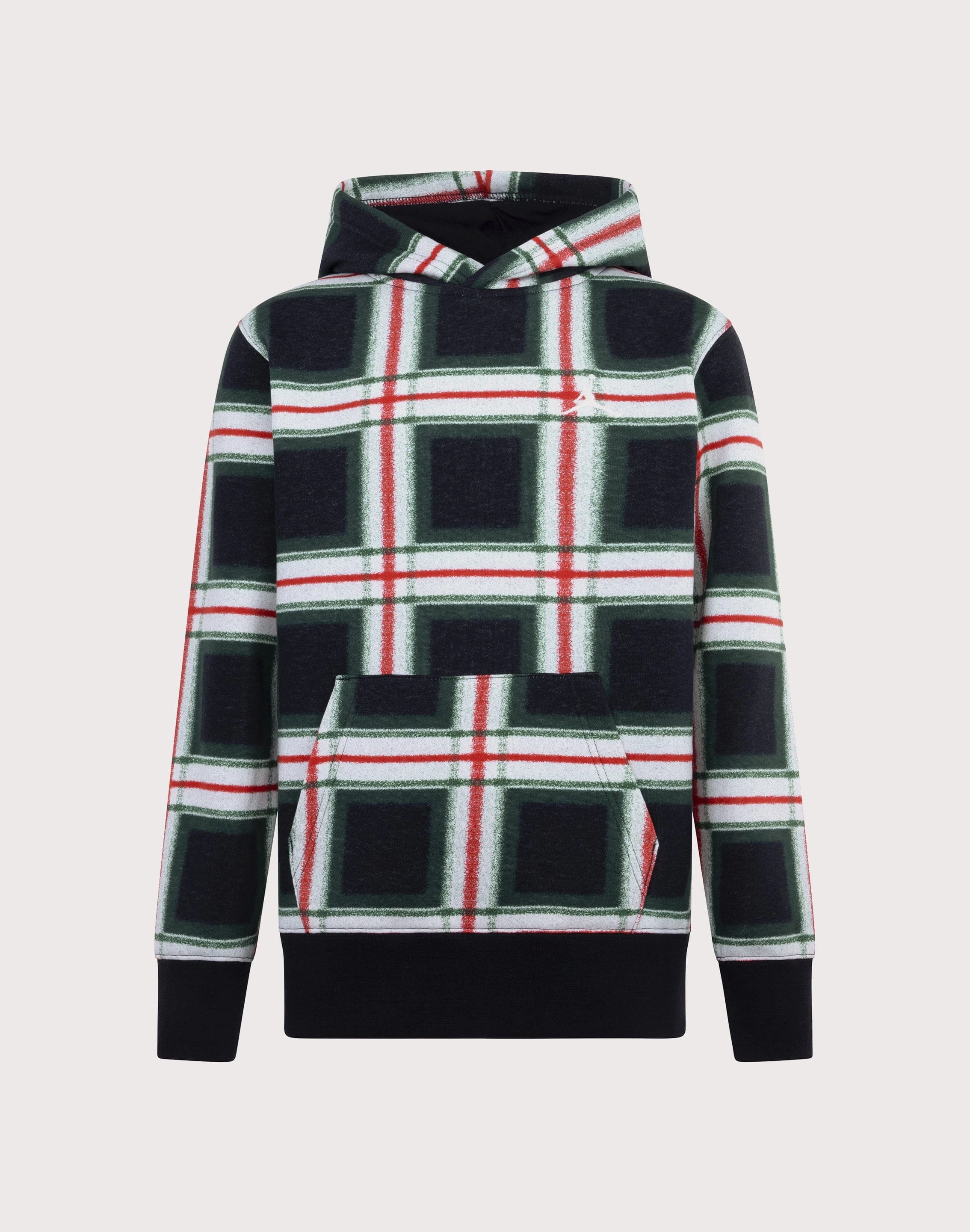 Jordan Plaid Big Boys' Black Hoodie Nylon - included fashion Comfortable apparel