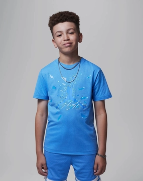 Jordan Shattered Glass Tee Grade-School Suede - finished fashion Hip - hop fashion
