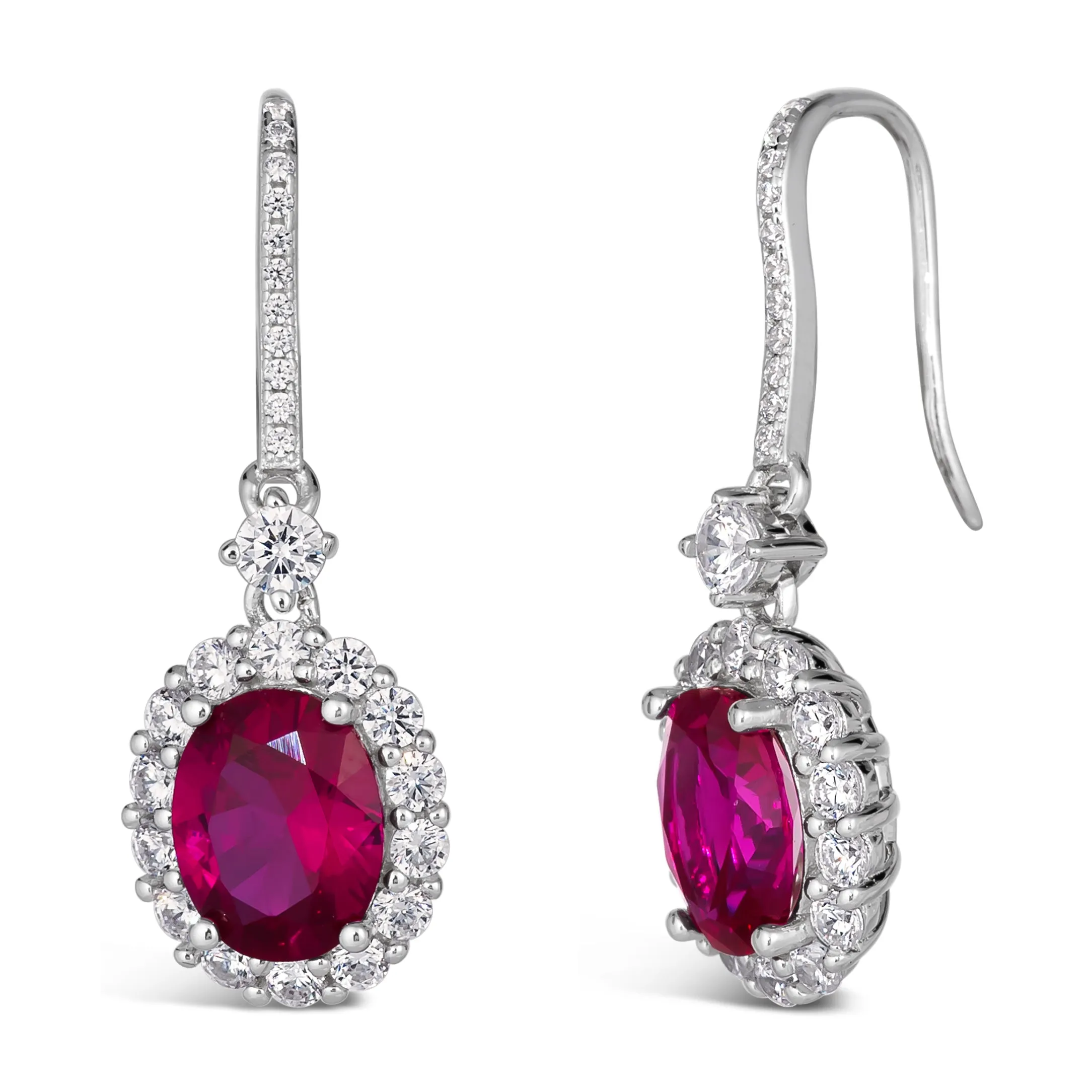 Kennedy Crystalline Earrings in Ruby