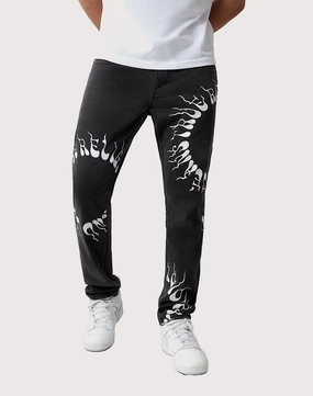 Lace - detailed fashion True Religion Dark Society Club Rocco Flap Slim Fit Denim Jeans Minimalist fashion