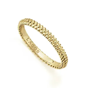 Lagos Caviar 18k Gold Stacking Ring