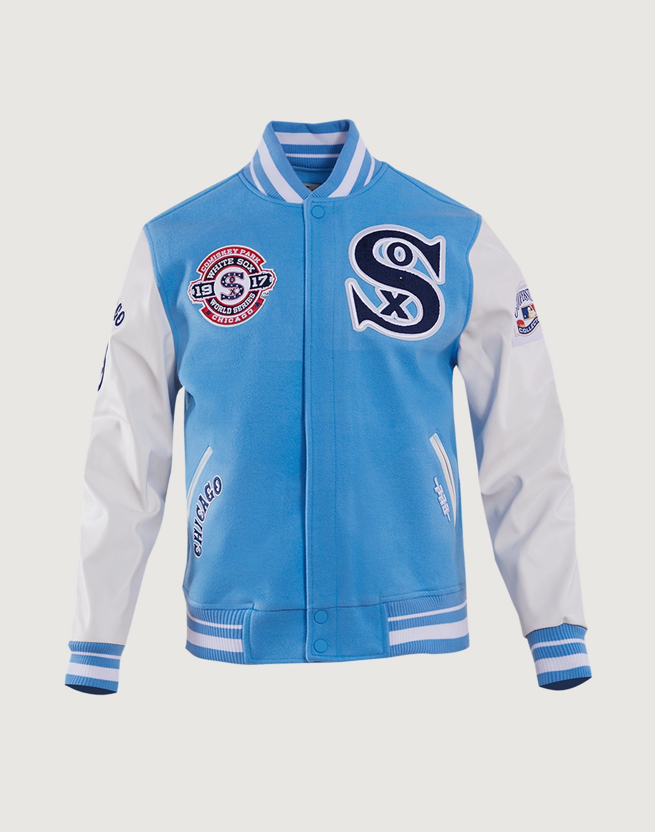 Leather - material fashion Pro Standard Chicago White Sox Retro Classic Rib Wool Varsity Jacket Fashion museums