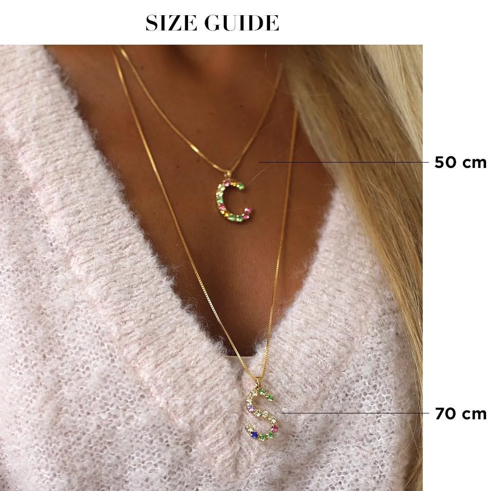 Letter Necklace I / Rainbow Combo