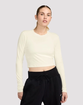Lingerie and intimates Nike Sportswear Chill Knit Slim Long-Sleeve Crop Shirt Linen - crafted fashion