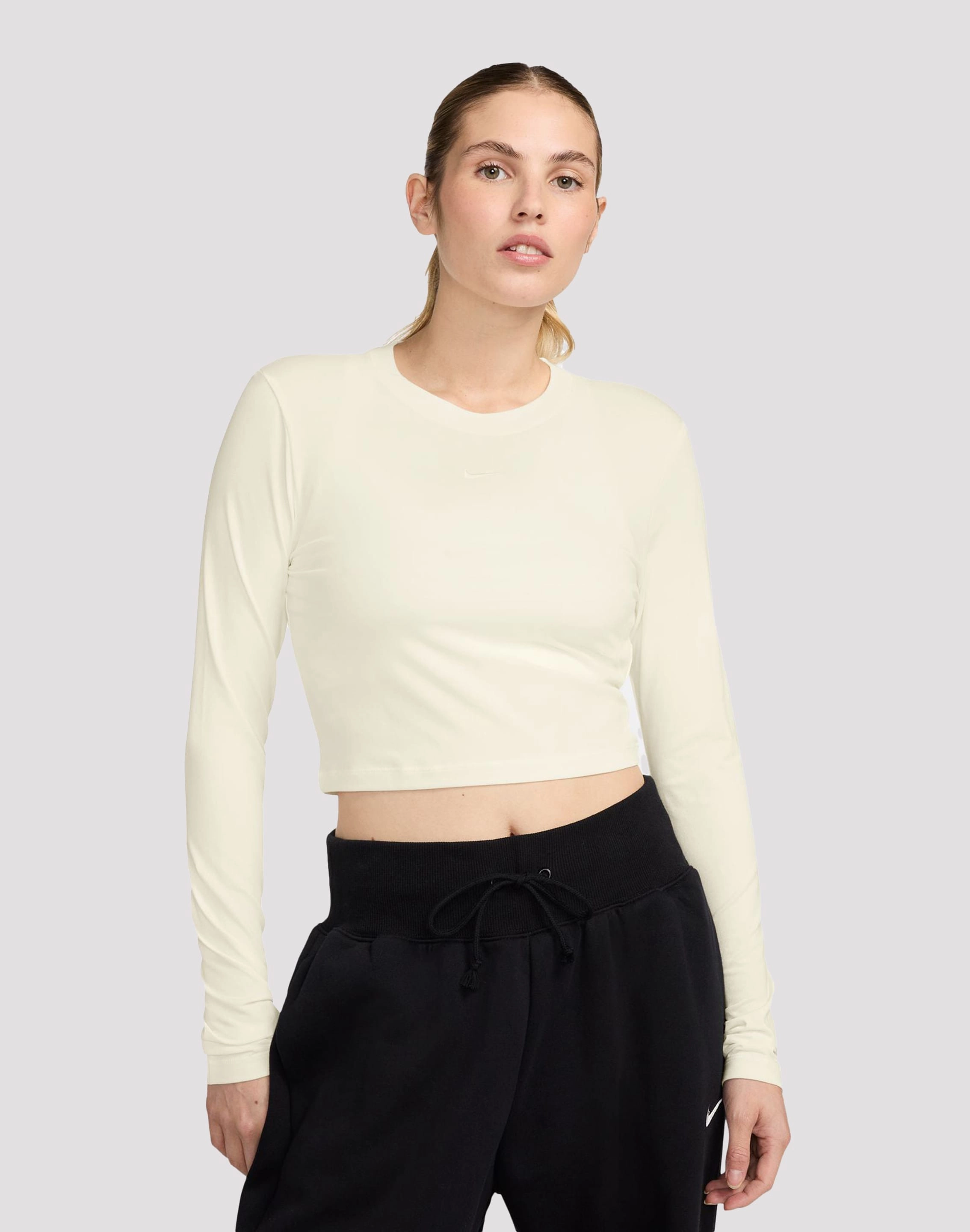 Lingerie and intimates Nike Sportswear Chill Knit Slim Long-Sleeve Crop Shirt Linen - crafted fashion