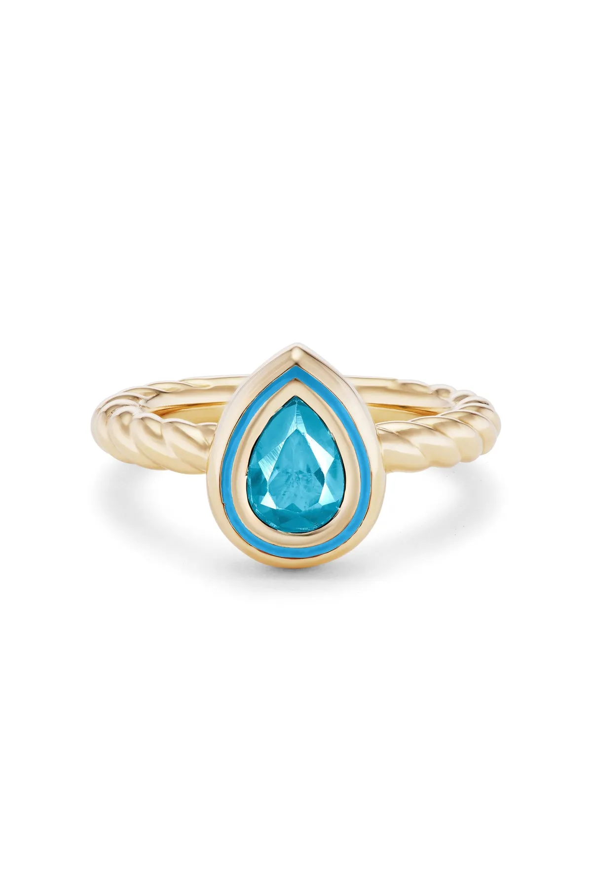Madison Pear Bezel Stack Ring