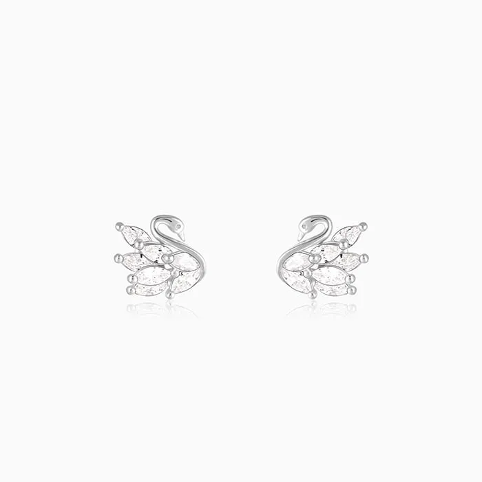 Manali's Shining Swan Studs