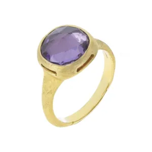 Marco Bicego Jaipur 18ct Yellow Gold Amethyst Faceted Ring D