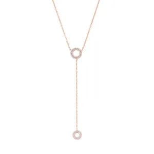 Matin 18K Rosegold Necklace w. 106 Diamonds