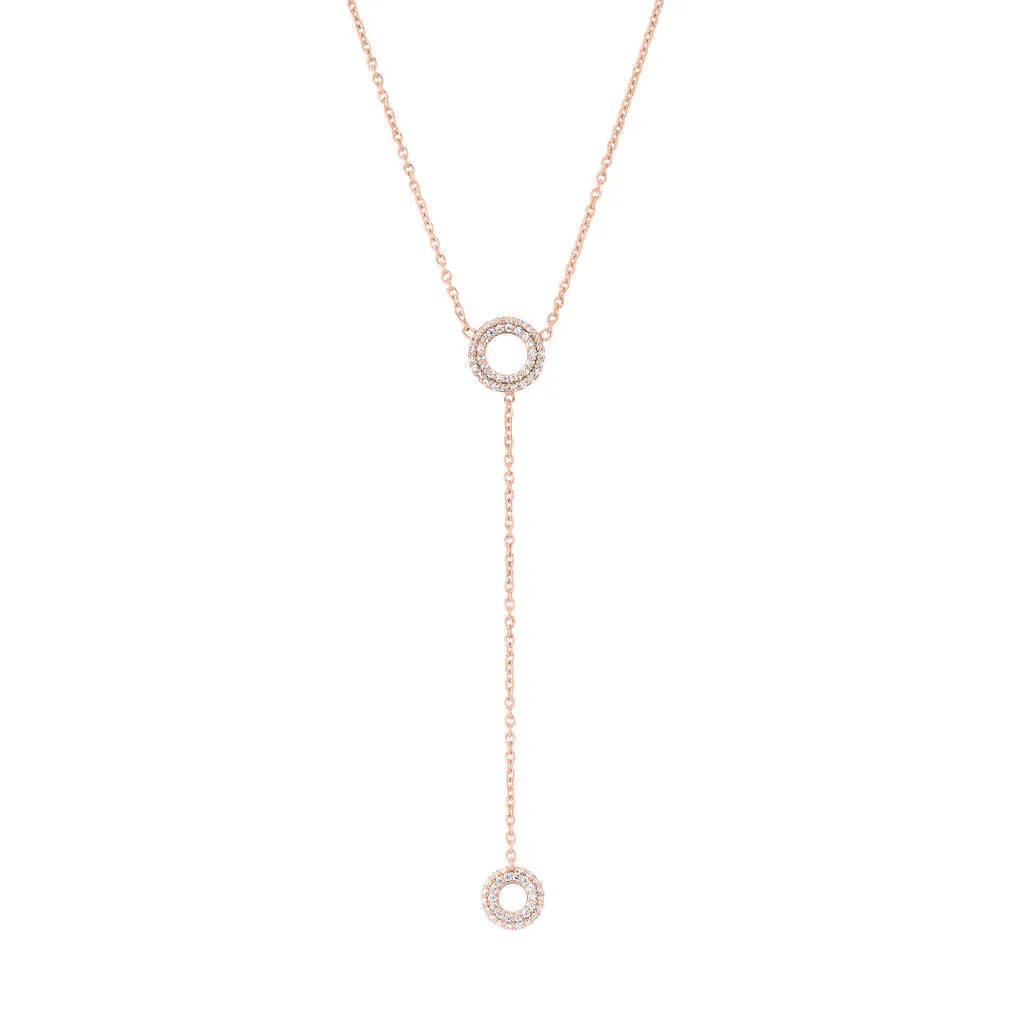 Matin 18K Rosegold Necklace w. 106 Diamonds