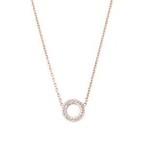 Matin 18K Rosegold Necklace w. 42 Diamonds