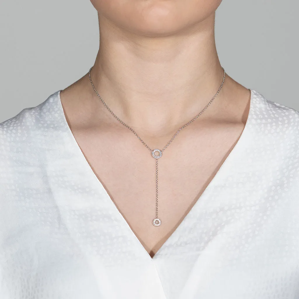 Matin 18K Whitegold Necklace w. 106 Diamonds