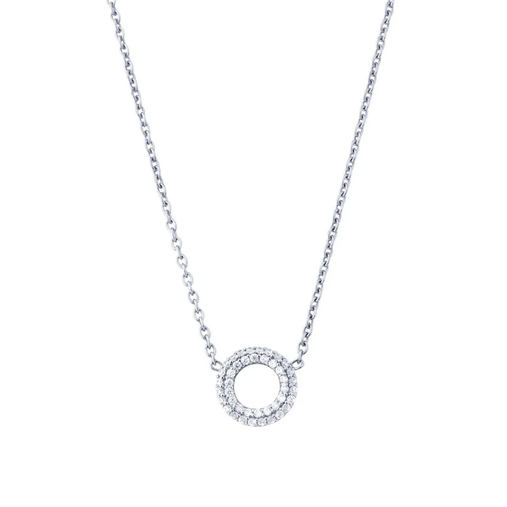 Matin 18K Whitegold Necklace w. 42 Diamonds