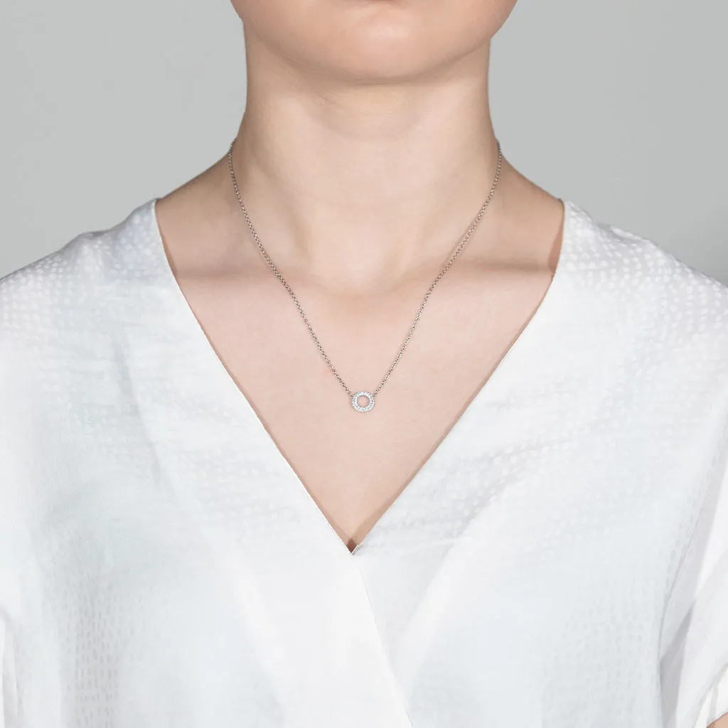 Matin 18K Whitegold Necklace w. 42 Diamonds