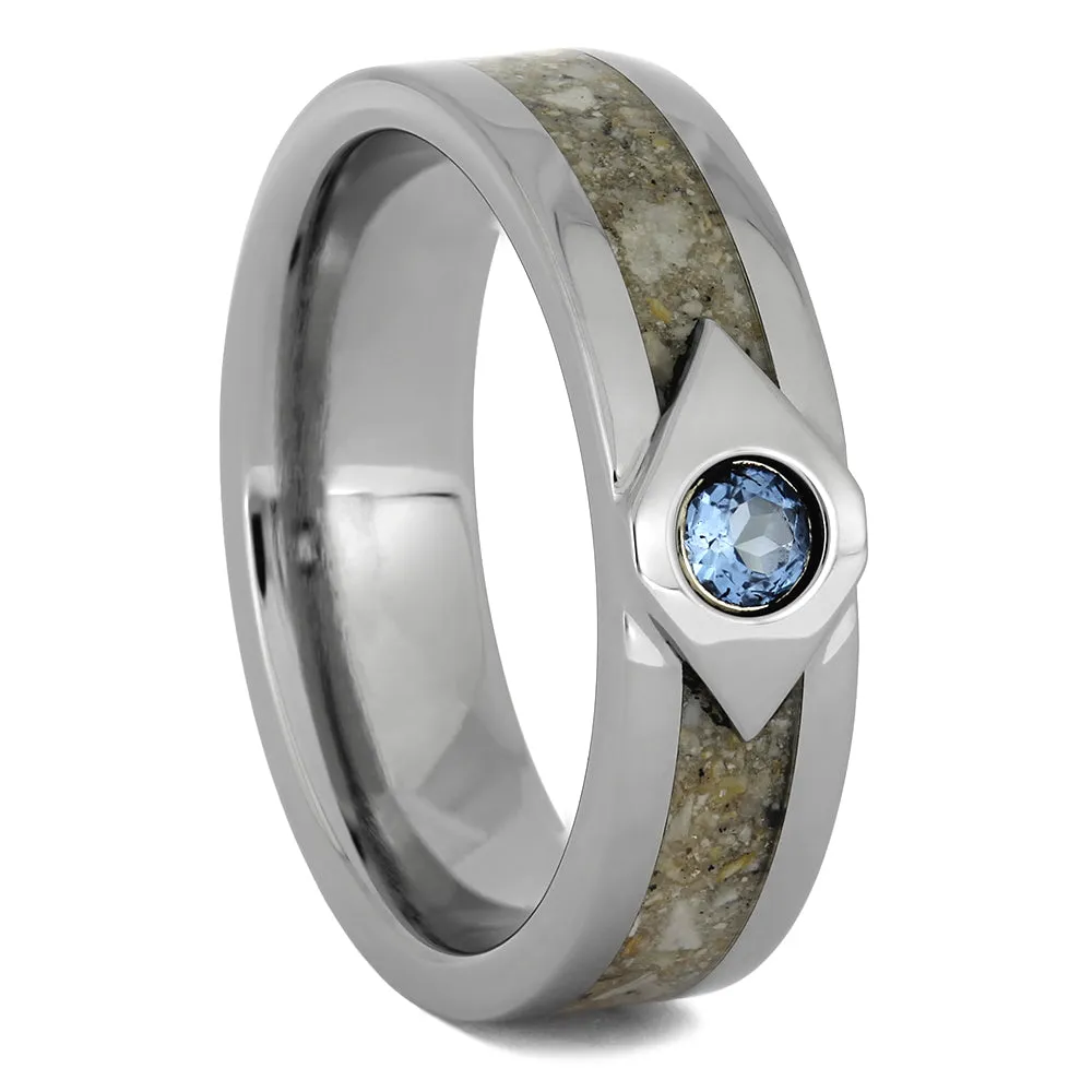 Memorial Rings Inlaid with Ashes and Topaz
