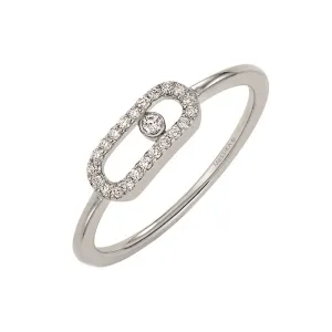 Messika Move Uno 18ct White Gold 0.09ct Diamond Ring