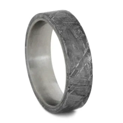 Meteorite Engagement Ring & Wedding Band Set