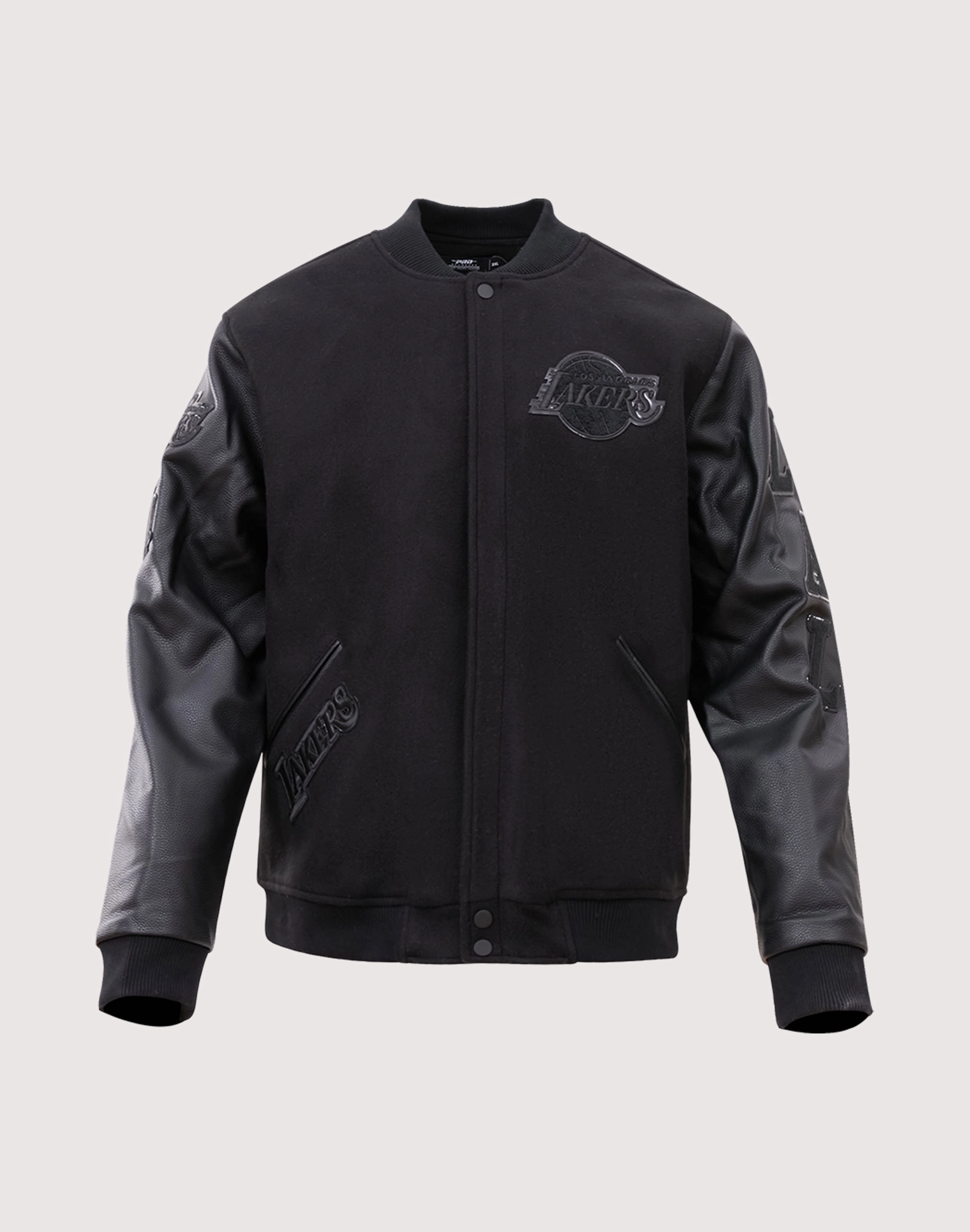 Military - inspired fashion Pro Standard Los Angeles Lakers Triple Black Varsity Jacket Classic fashion pieces