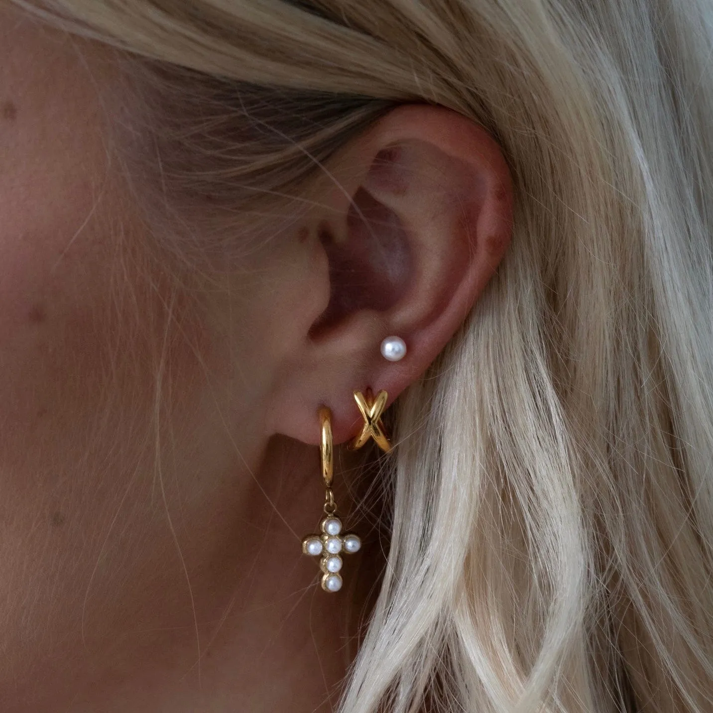 Mini Pearl Stud Earrings