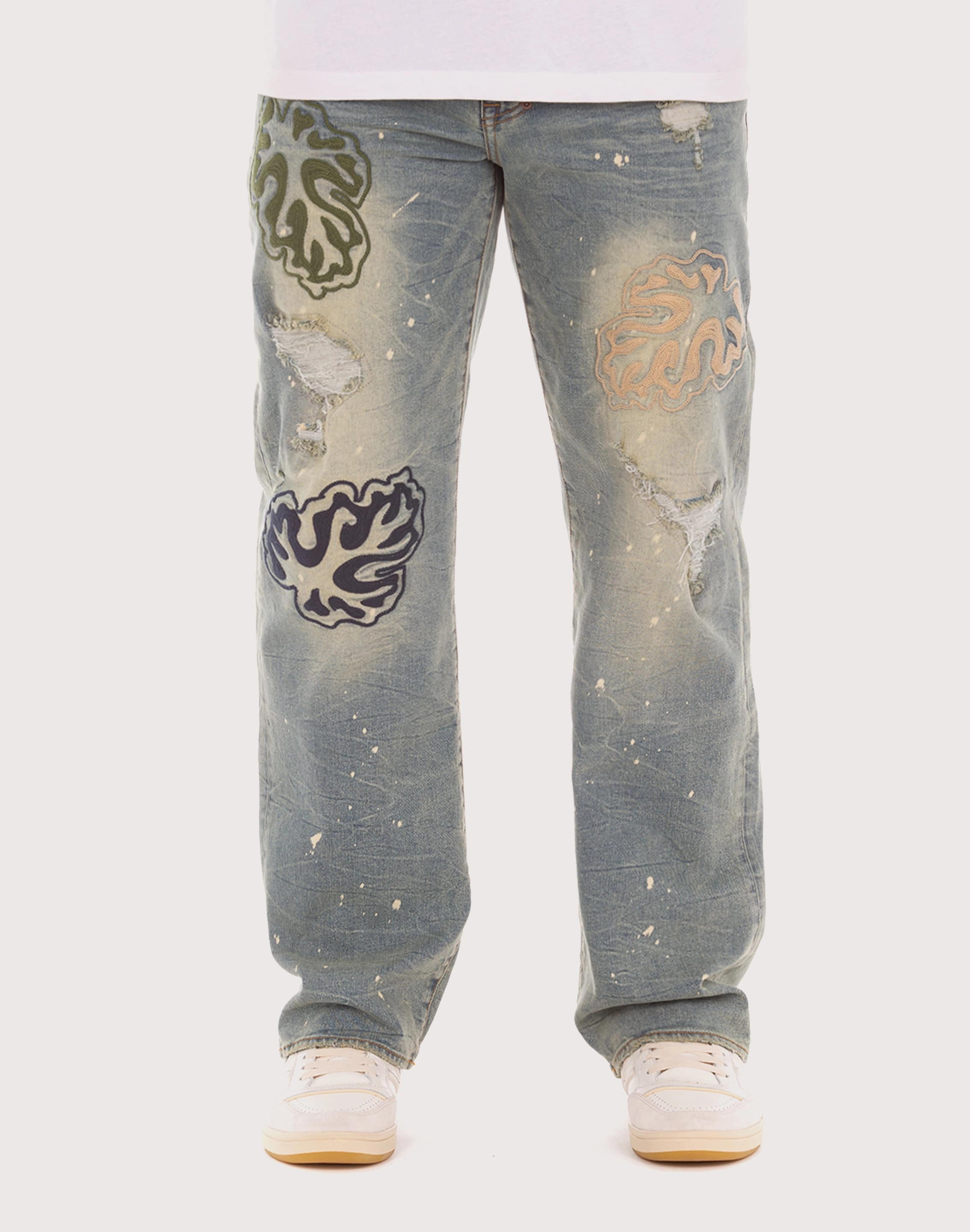 Minimalist fashion Akoo Monk Straight Fit Coral Reef Jean Fashion labels