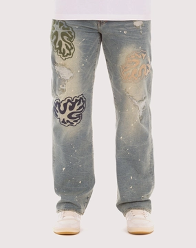 Minimalist fashion Akoo Monk Straight Fit Coral Reef Jean Fashion labels
