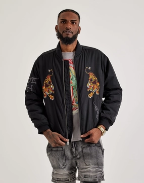 Minimalist fashion Ed Hardy Tiger Bomber Jacket Workwear options