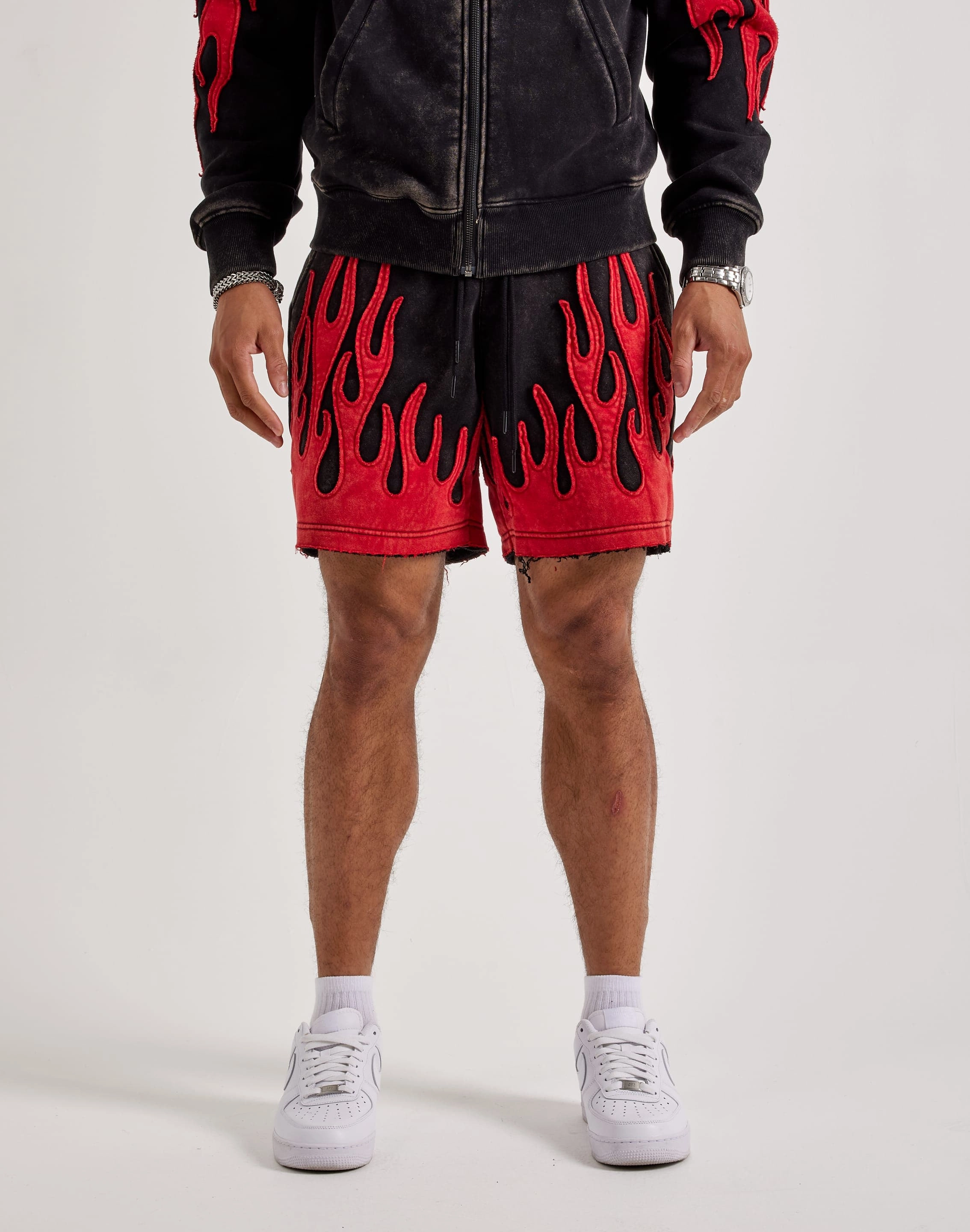 Minimalist fashion Smoke Rise Flame Fleece Shorts Everyday wear