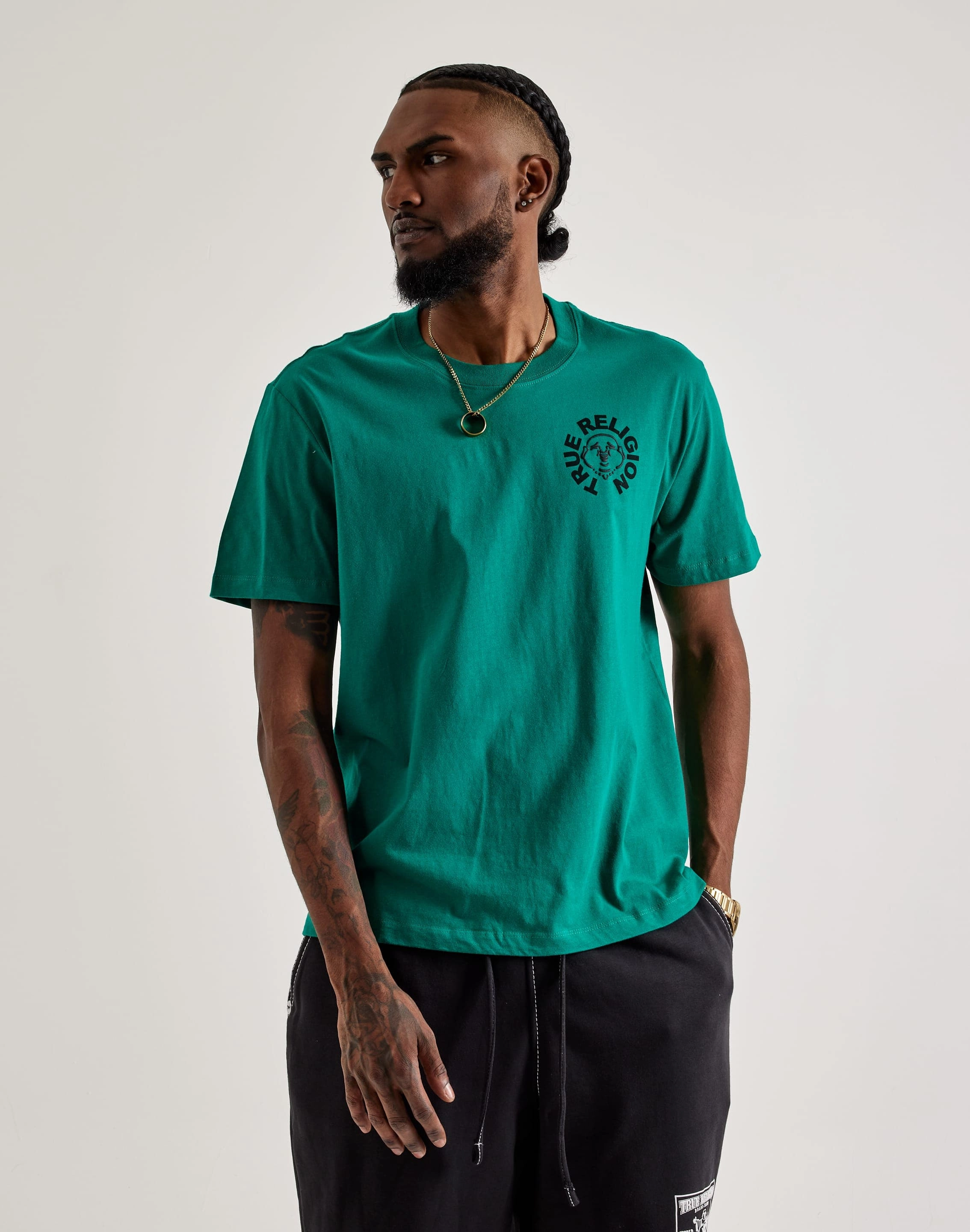 Minimalist fashion True Religion Buddha Face Tee Fashion accessories
