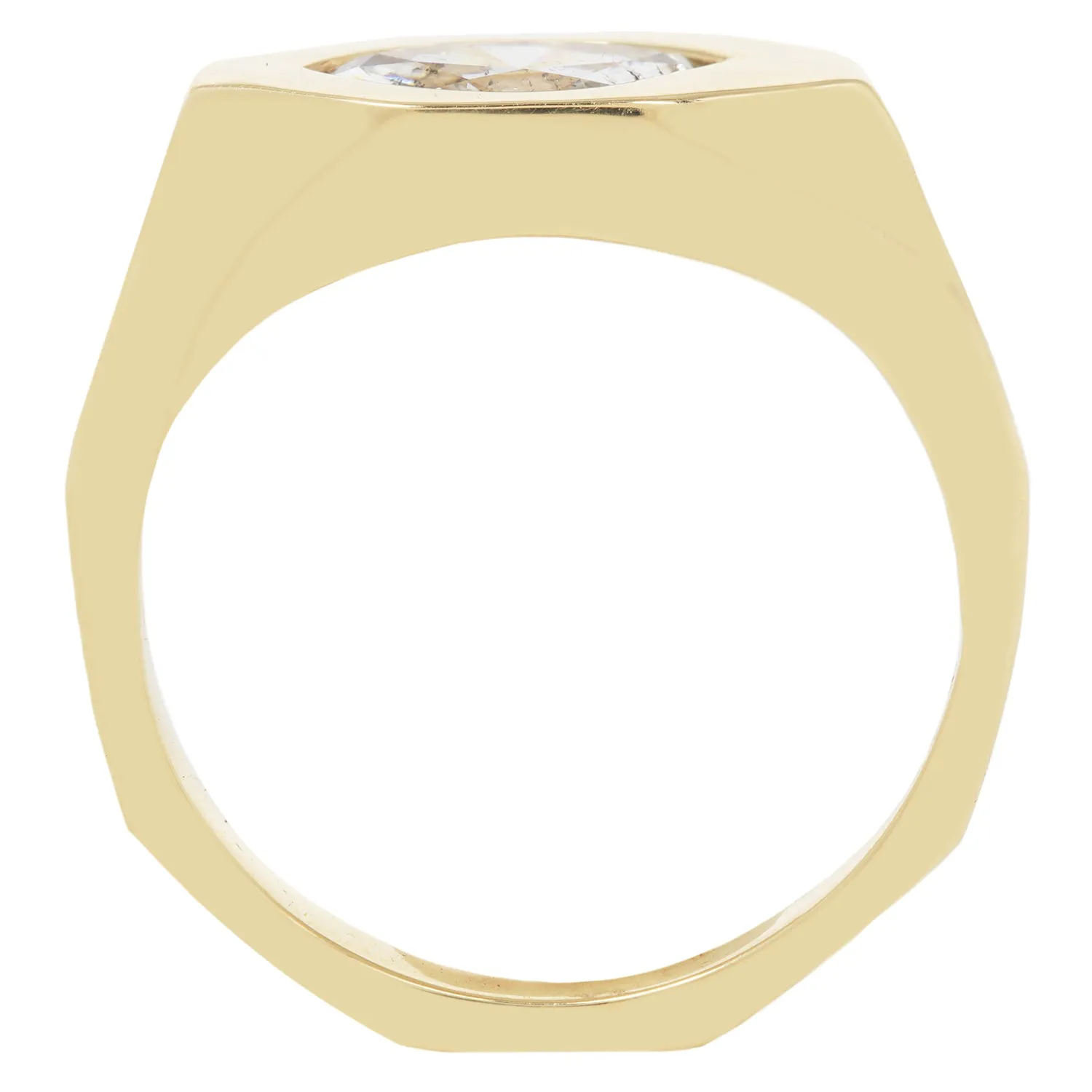 Misty Eye Marquise Signet Ring