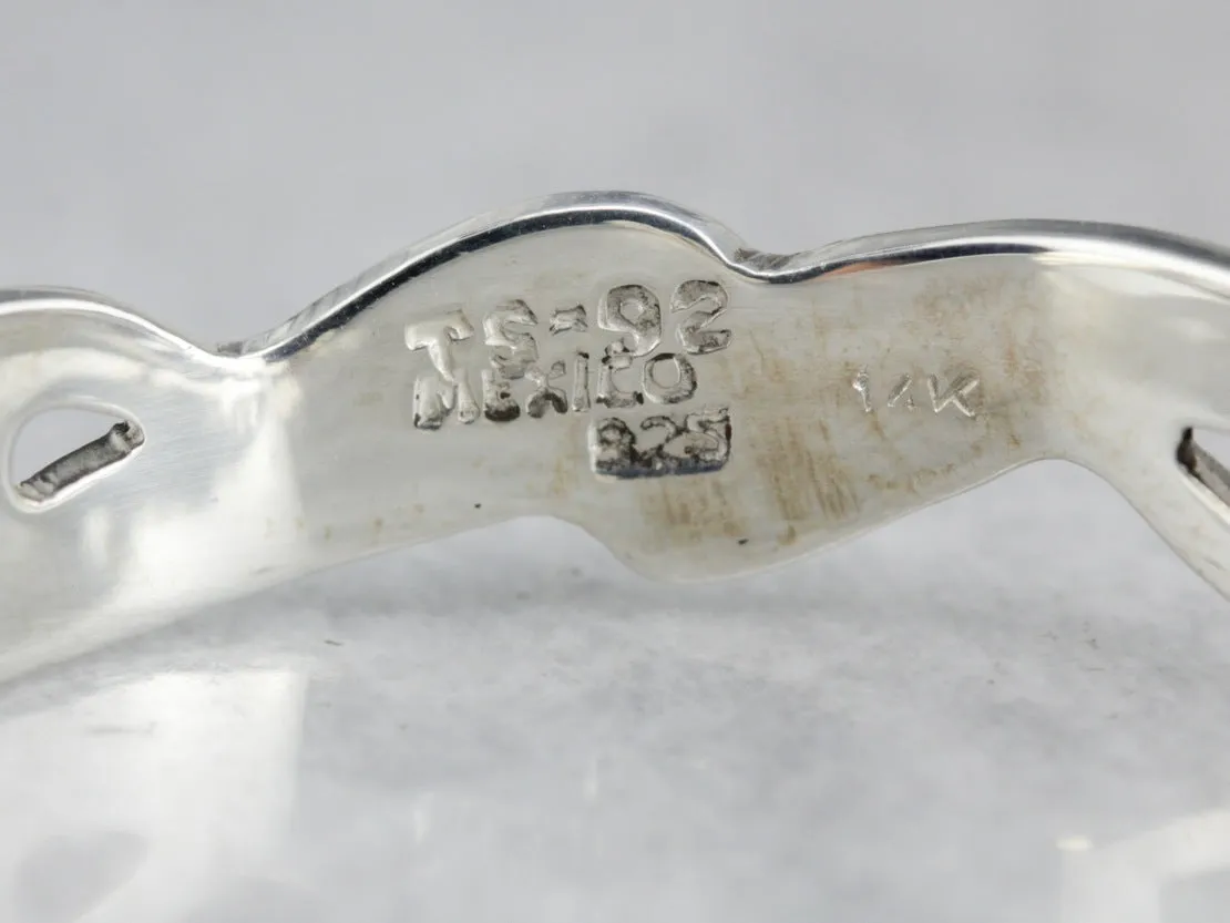 Mix Metal Bear Cuff Bracelet