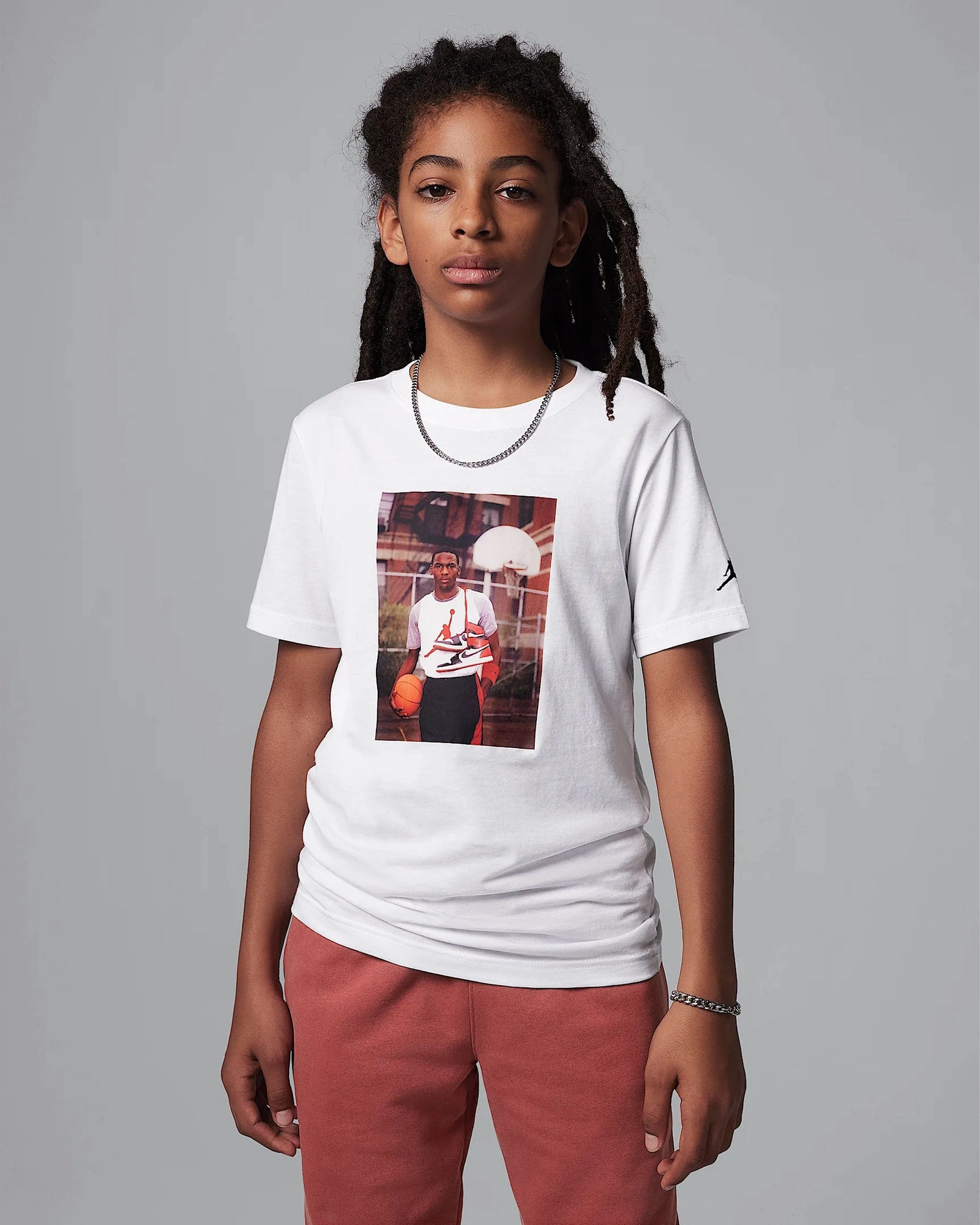 Embroidered fashion Jordan Photo Tee Grade-School Smart casual wear