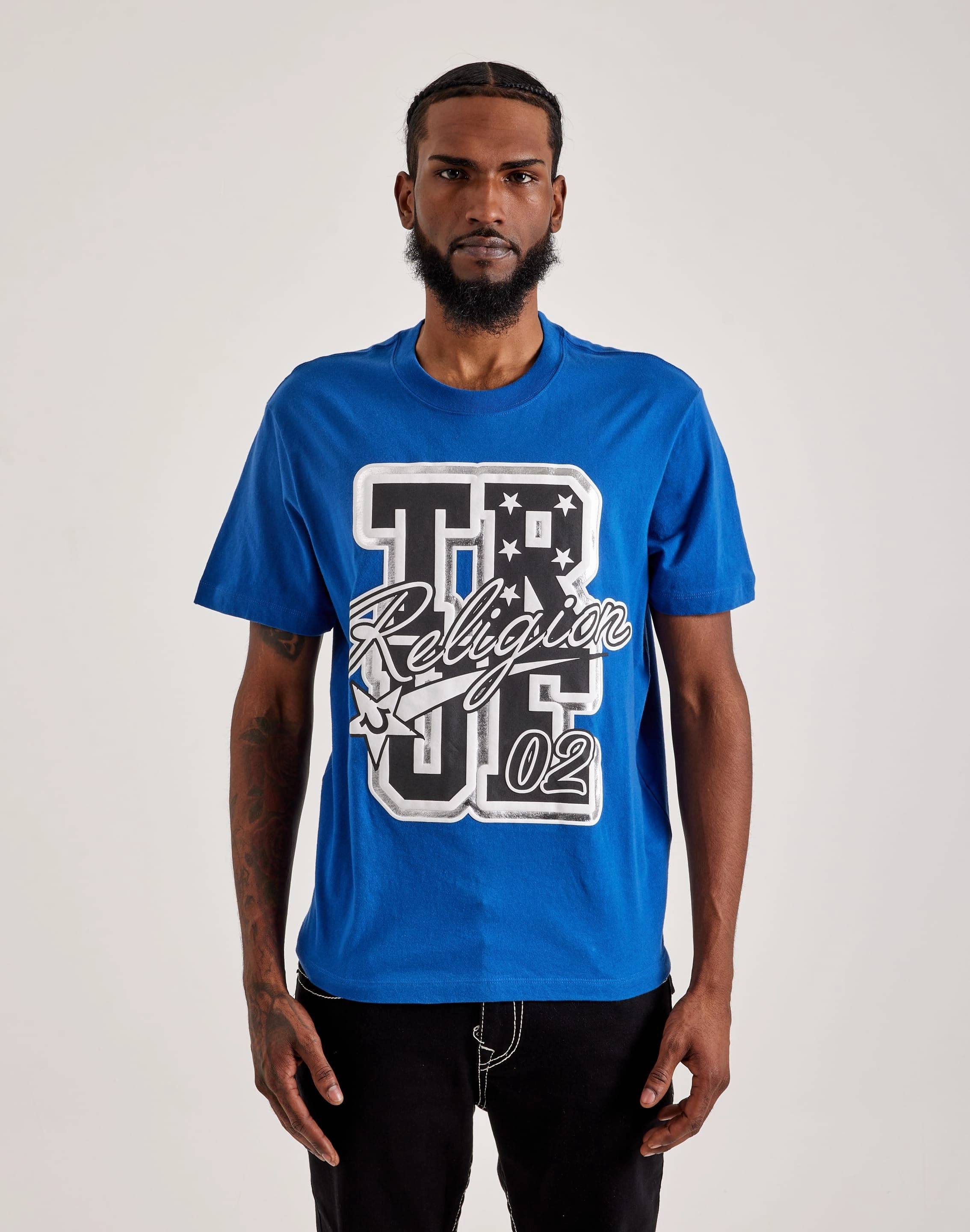 Modern fashion True Religion Retro Foil Tee Upcycled fashion