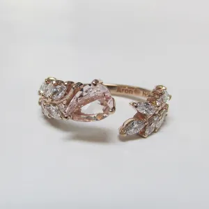 Morganite and Diamond Ring 14K Rose Gold