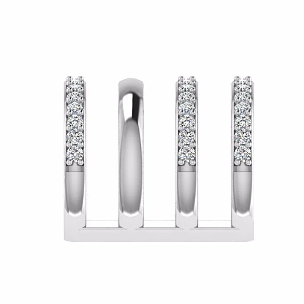 Multi Band Diamond Ring 18K Gold