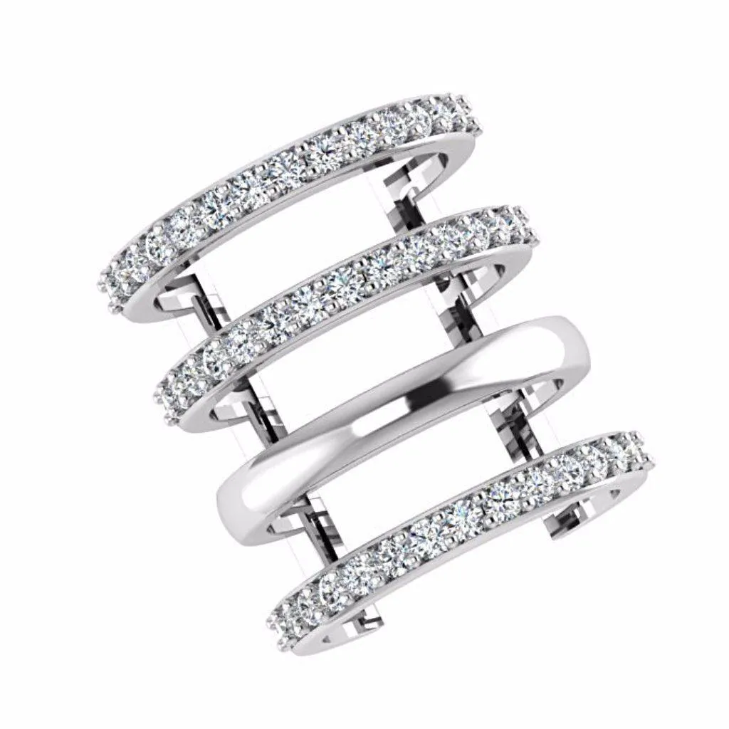 Multi Band Diamond Ring 18K Gold