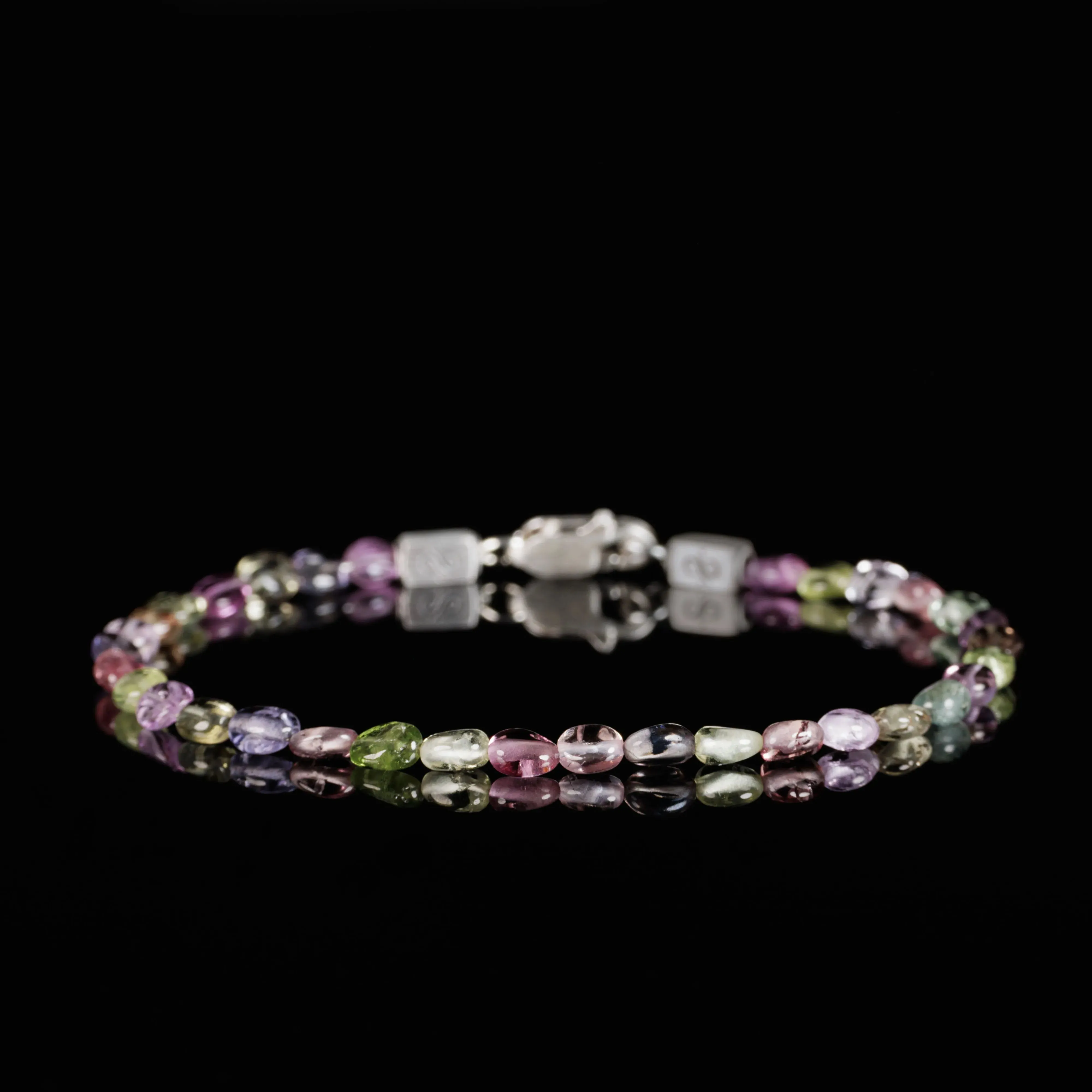 Multi Color Sapphire Bracelet II (2-3mm)
