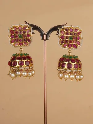 Multicolor Gold Plated Mishr Earrings - MR-E161