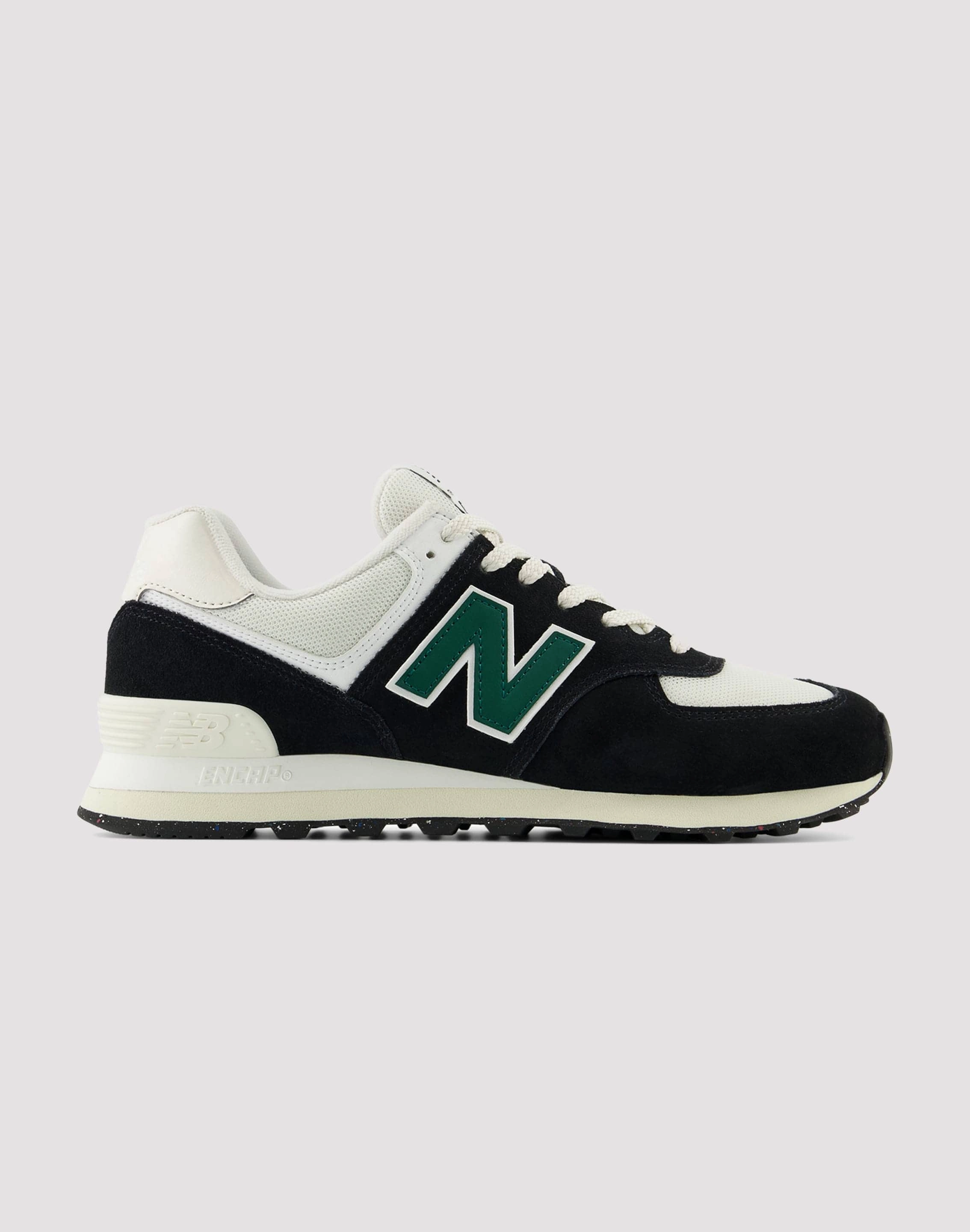 New Balance 574 "Black/White/Green" Lace - detailed fashion Luxury fashion items