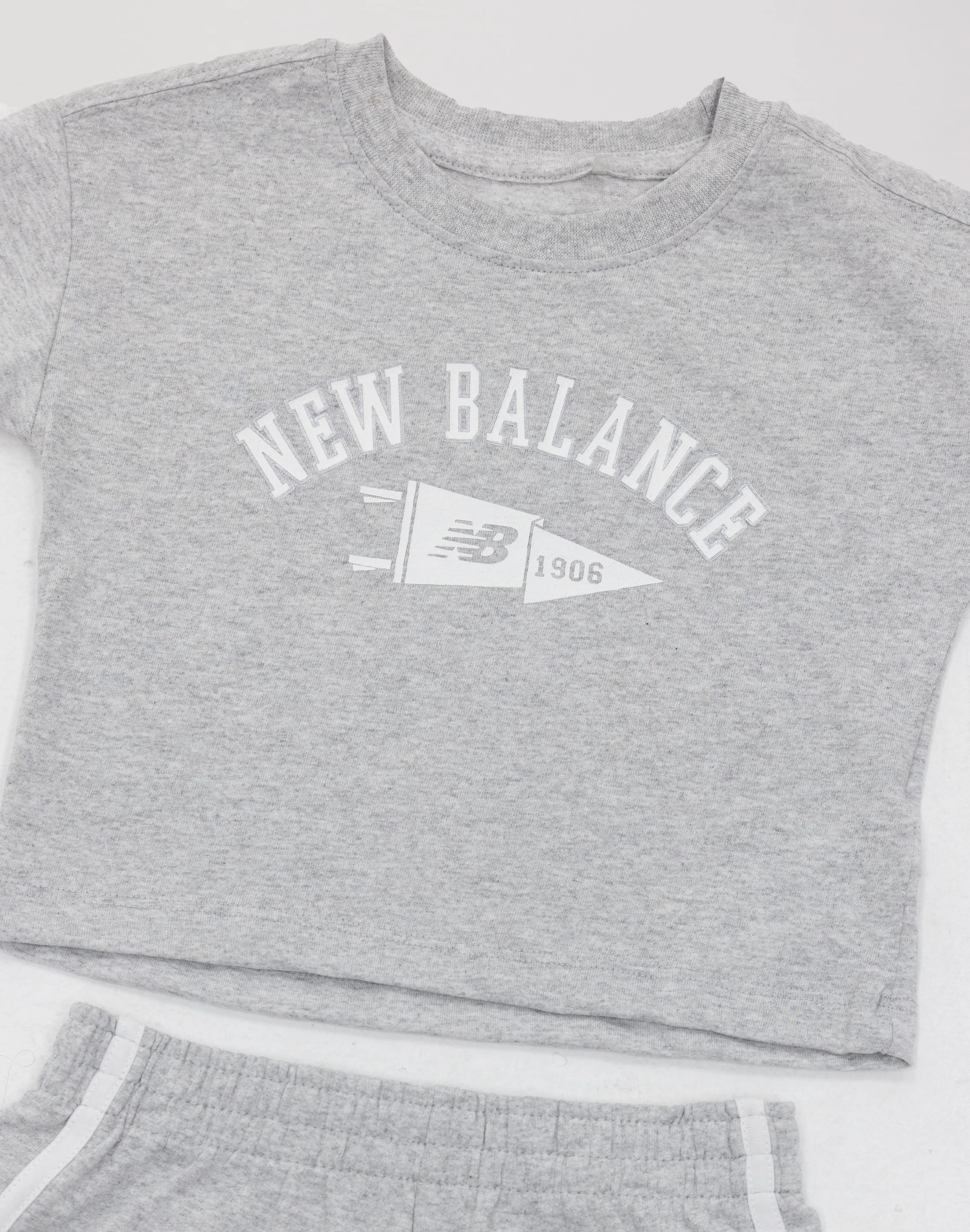 New Balance Flag Fleece Shorts Set Toddler Fashion culture