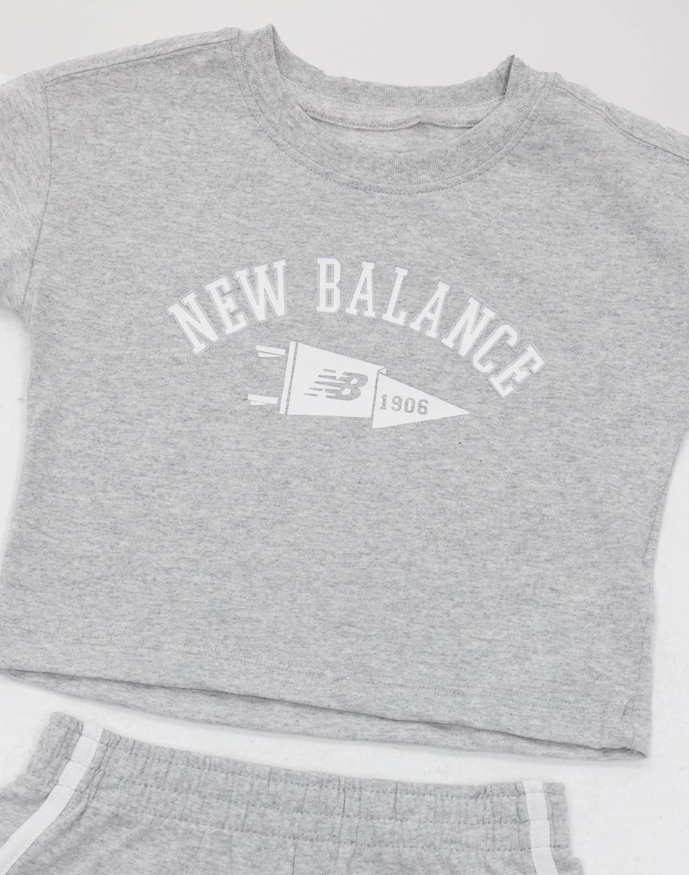 New Balance Flag Fleece Shorts Set Toddler Fashion culture