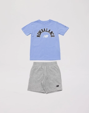 New Balance Fleece Shorts Set Grade-School Suede - finished fashion Fashion exhibitions