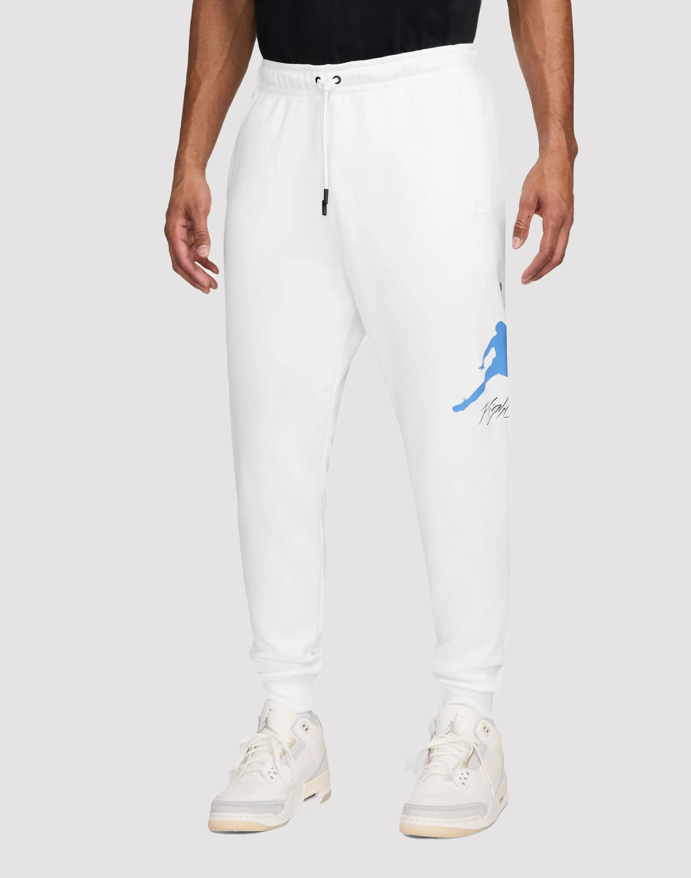 Nike Essentials Fleece Baseline White Pants Spandex - incorporated fashion Street fashion