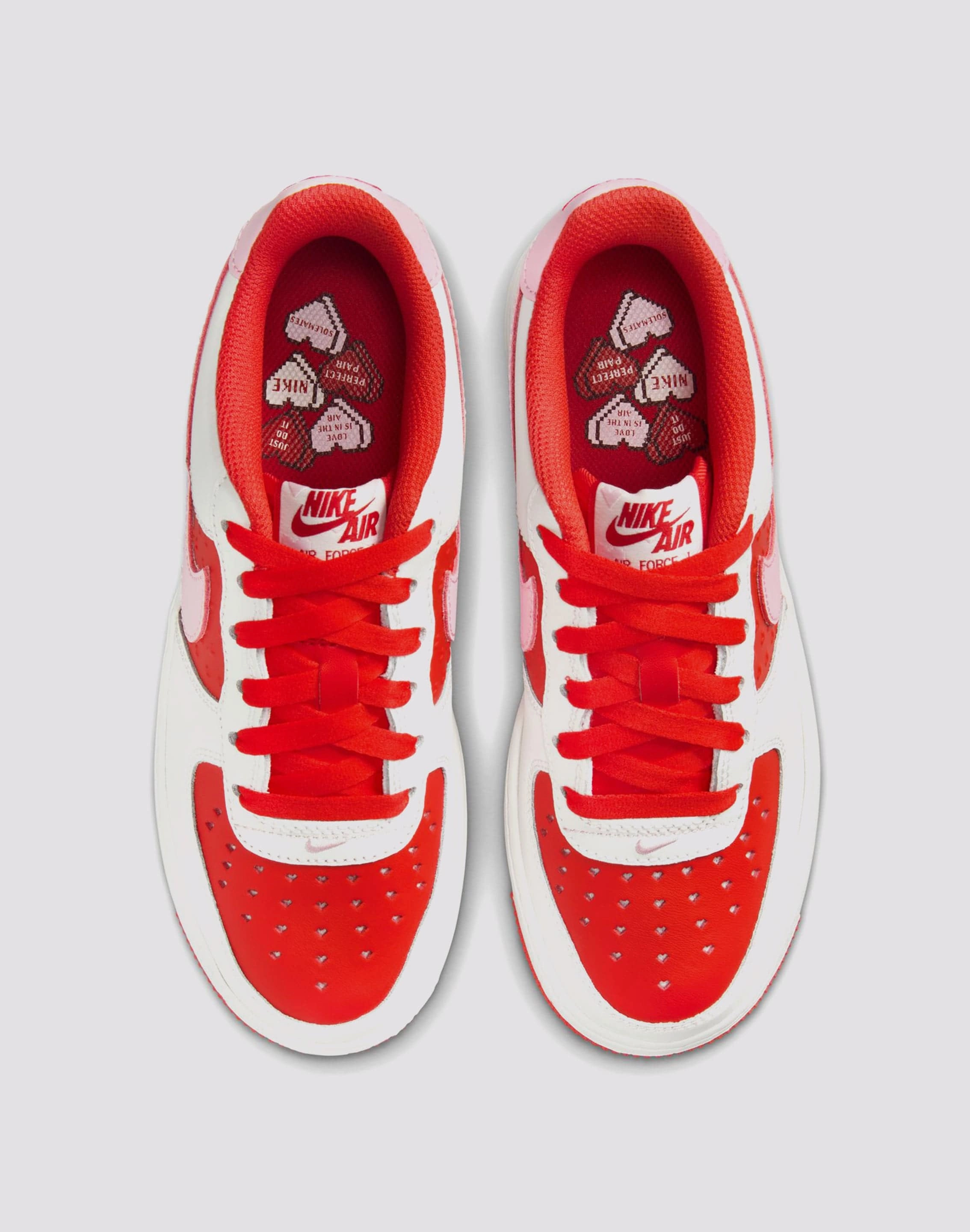 Nike Air Force 1 Grade School Girls' "Summit White/Pink Foam/Lt Crimson" Wool - sourced fashion